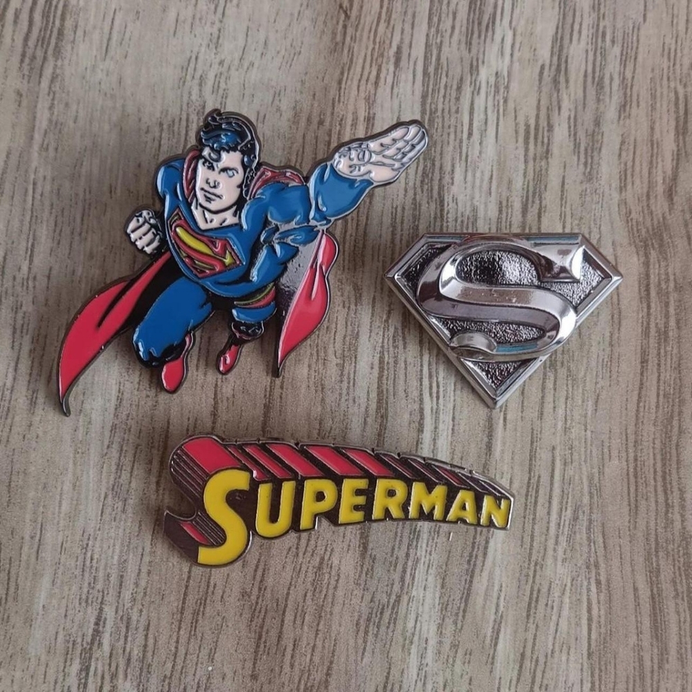 Set Of 3 Superman Pin